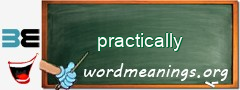 WordMeaning blackboard for practically